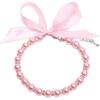 Imitation Pearl Bling Cat Necklace Lace Bow Decor Pet Collar Decoration  Pet Daily Wear