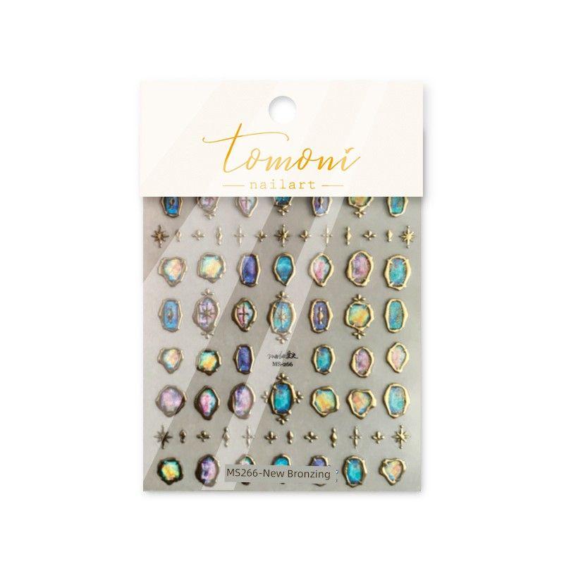 

Bronzing Frame Nail Art Sticker Tomoni Momoni Collaboration Japanese-Style Retro 5D Gold Frame Nail Sticker Decoration New Bronzing Frame MS266