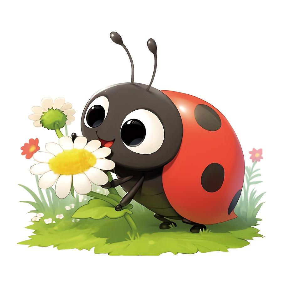 Cute Ladybug Stickers Motorcycle Car Bumper and Body Decals Laptops Doors Windows Walls Glass Glossy Surface Decorative Stickers