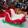 1pc Christmas Cat Bed - Winter Warm Sleigh Nest for Small/Medium Dogs & Cats, Soft Washable Non-Slip Bottom, Pet Lover Gift