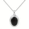 Natural Crytral for Womens Pendant Necklace Natural Stone Necklace Stone Elliptic Silver Plated Necklace Classic Jewelry Gift