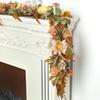 Fall Garland, 6 FT Pumpkin Garlands, Fall Leaves Garland for Table Centerpiece Door Window Fireplace Home Indoor Outdoor Fall Decorations