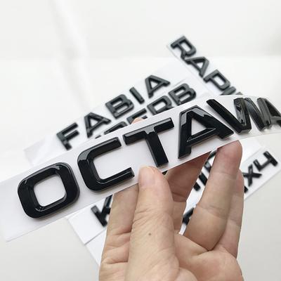 Swpzb8 Glossy Black Letters ABS Car Emblem for SUPERB OCTAVIA FABIA KAMIQ KAROQ KODIAQ RAPID YETI 4x4 Trunk Nameplate Logo Sticker