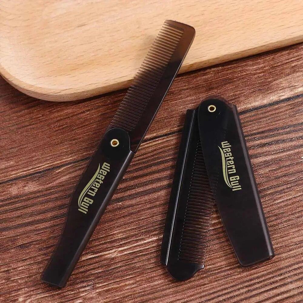 Tragbarer Friseur-Bartkämme, Haar-Accessoires, Ölkopfkamm, Klappkamm, Männer-Haarbürste, Haar-Styling-Tool