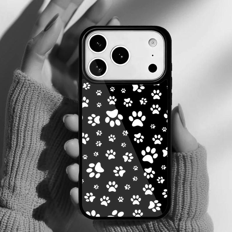 Cat Dog Paw Design soft Phone Case for iPhone 17 16 15 14 13 Pro Max Back Cover for 12 11 Pro Coque