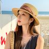 Taizhou Wenling hat women's summer French Hepburn style elegant straw straw hat seaside beach sunshade sunscreen hat