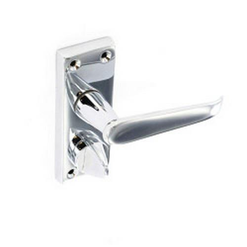 Securit Chrome Flat Privacy Handles (1 Pair)
