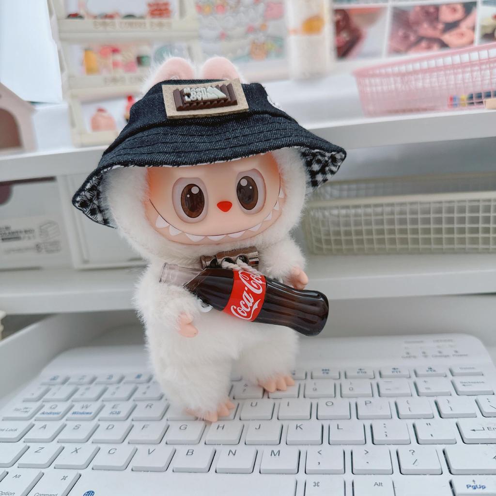 10cm & 17cm Cotton Doll Clothes Replacement Set: Overalls & T-Shirt