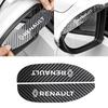 2Pcs Car Rearview Mirror Rain Eyebrow Carbon Fiber Pattern Rain Cover For Renault Koleos Duster Megane 2 Logan Clio Accessories S444