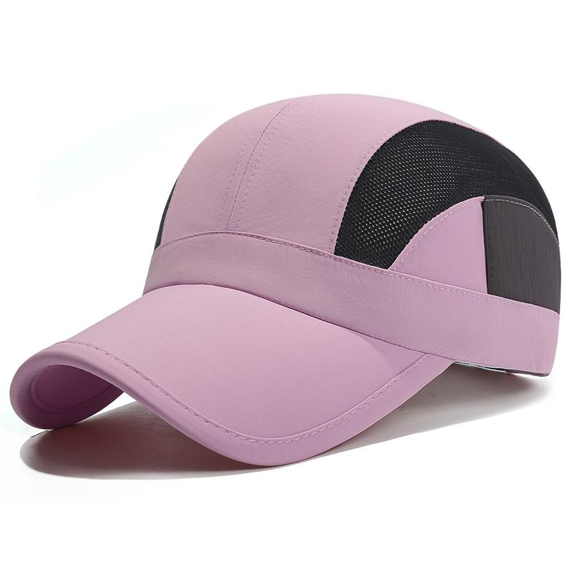 Summer Quick-Dry Baseball Cap Brim Spliced Net Cap Outdoor Sports Sun Hat Cap