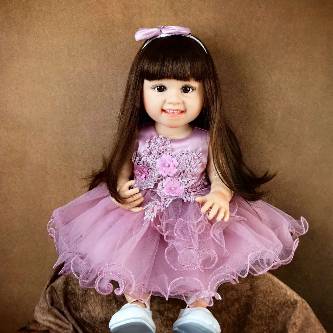 

KEIUMI Реалистичные куклы-ребёнки для девочек, полное тело, силиконовый винил, 55 см/22 дюйма, новорожденная кукла-принцесса Bebe, игрушка, подарки 22 inch about 55 cm