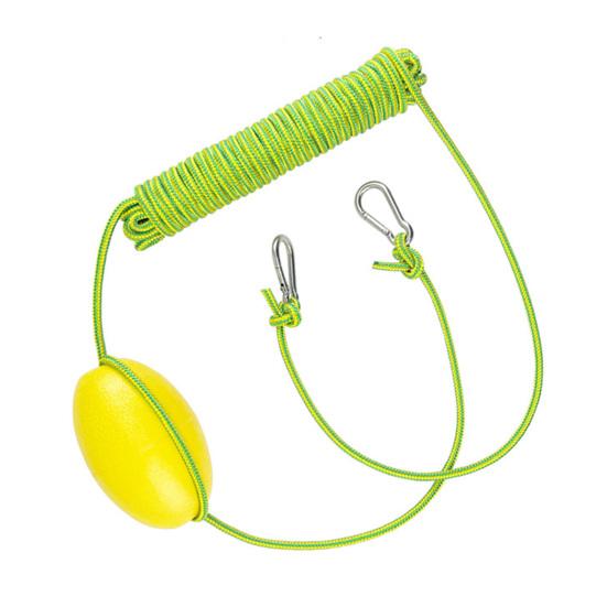 Kayak Float Rope Tow Line with Marker Buoy PVC Stainless Steel Carabiner High Visibility Heavy Duty Drift Sock Harness Nylon