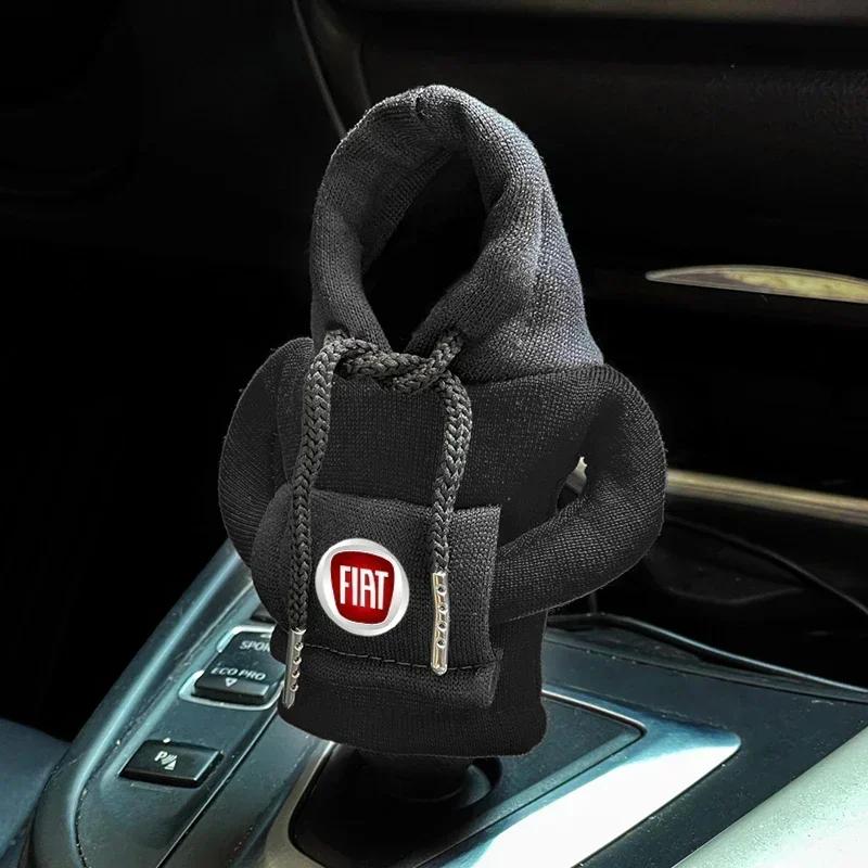 Hoodie Car Gear Shift Knob Cover Gearshift Handle Decorative For Fiat 500 Punto 124125 500 Bravo Stilo Panda Abarth Tipo Viaggio