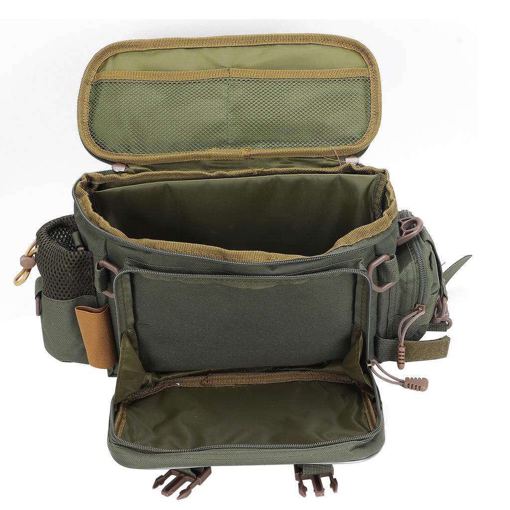 Fishing Bags Waterproof Large Capacity Fishing Storage Bags for Fishing Tools StorageArmy Green