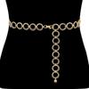 Decorative Metal Chain Belt Double Ring Waist Band Slimming Cummerbands Luxury Alloy Waistband