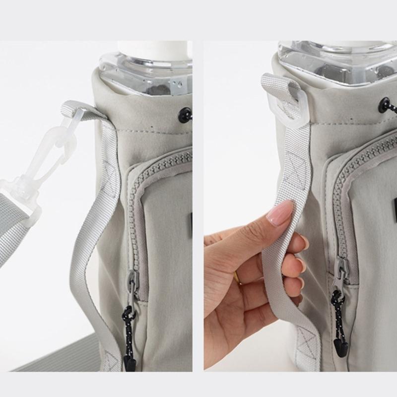 Nylon Cup Holders Portable Drink Holders Office Travel Cup Sleeve Nylon Water Bottle Sleeve Nylon Texture for Cup Bottle