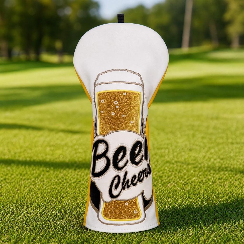 Sturdy Driver Wood Headcover with Pull Tab Scratch-Resistant Leather Head