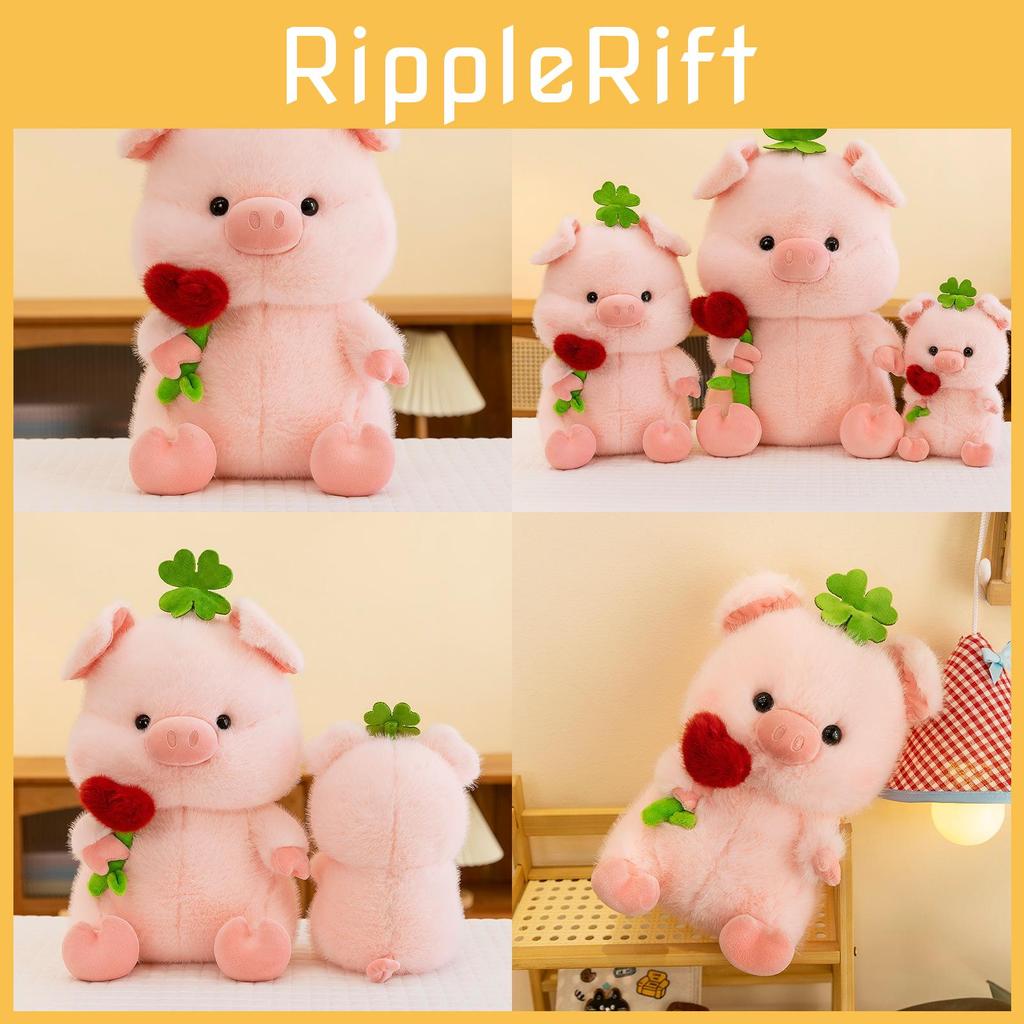 Embracing Cute Flower Four Leaf Pig Cartoon Animal Plush Toy Pillow Children For