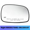 Heated Rearview Mirror Glass Replacement For Dodge Grand Caravan Chrysler Town& Country 2008-2016 Right 68026176AB, CH1325107