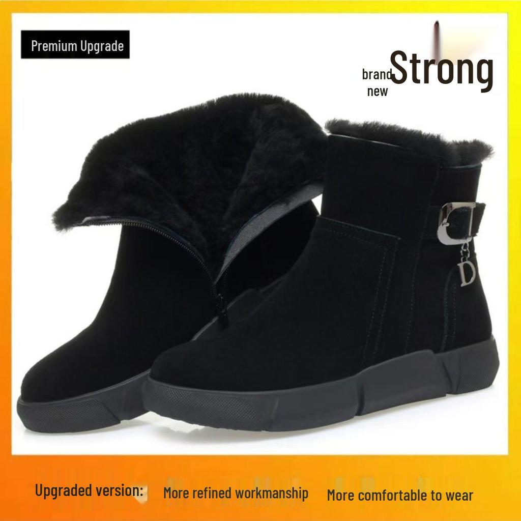 Snow Style Winter Fur Short Boots: Thick, Non-Slip, Warm, Lightweight.