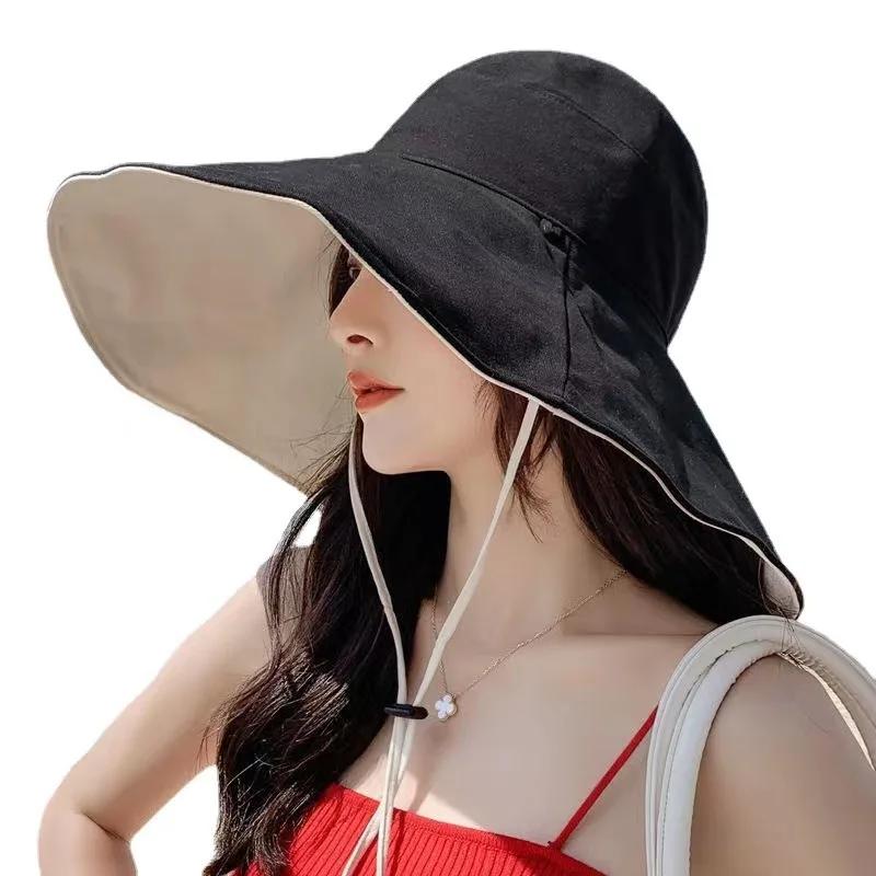 Wide Brimmed Sun Hat for Women, UV Resistant Hiking Fisherman Hat, Foldable Summer Beach Hat