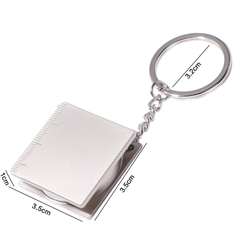 Double Scale Tape Measure Keychain Mini Size Keyring Pull Ruler  Hand Gauging