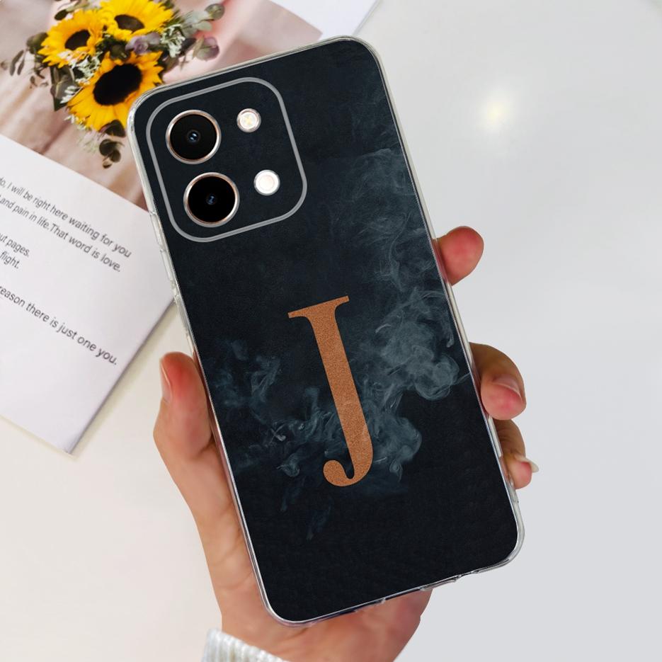 For Vivo Y28 4G Case V2352 New Letters Cover Clear Silicone Soft TPU Phone Case For Vivo Y28 Y 28 VivoY28 4G Fundas 6.68‘’ Shell