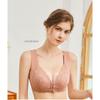 Large Size Lingerie Women's Fixed Cup Front Buckle Gathering Pull Back Lace Vest Style
