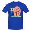 Gary The Snail Loose Tshirt Retro Sports Solid Color Basic Tee
