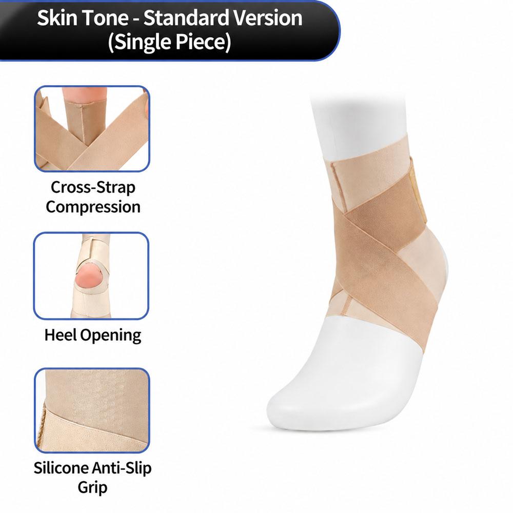 Breathable Compression Ankle Support Sleeve Figure 8 Strap Stabilizer Anti Slip Ankle Brace for Sports Injury Recovery