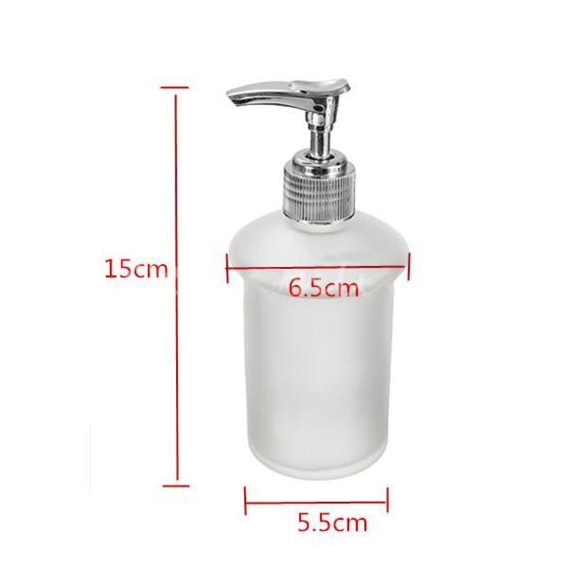Bathroom Liquid Shampoo Dispenser with Matte Glass and Chrome Handle | Liquid Soap Dispensers