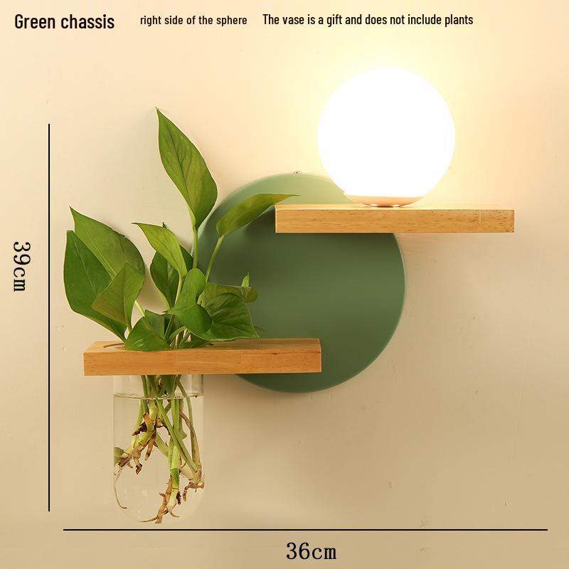 Japanese Solid Wood Nordic Wall Lamp for Bedroom, Living Room, Study, and Balcony