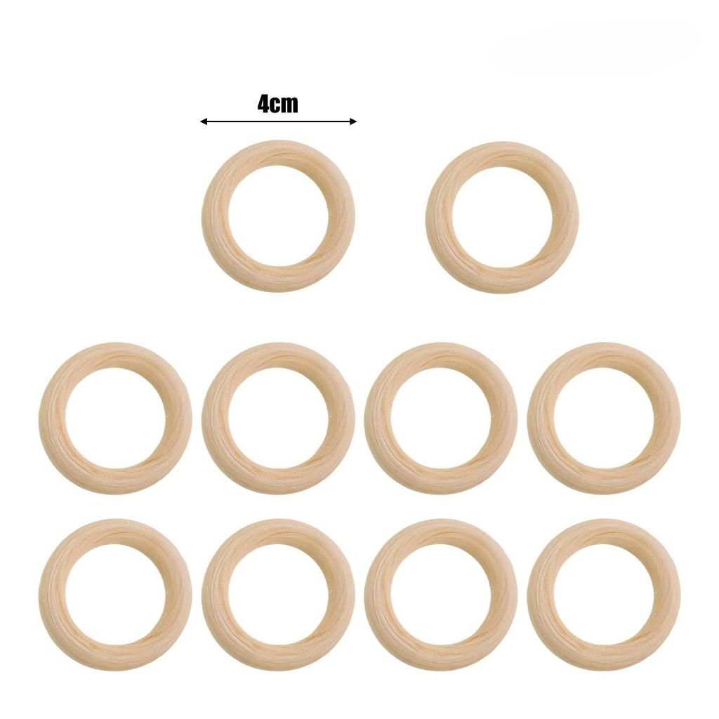 Wooden Rings For Crafts Supplies Unfinished Wood Circles Ring DIY Pendant Connectors Jewelry Making Handmade Ornaments Wholesale