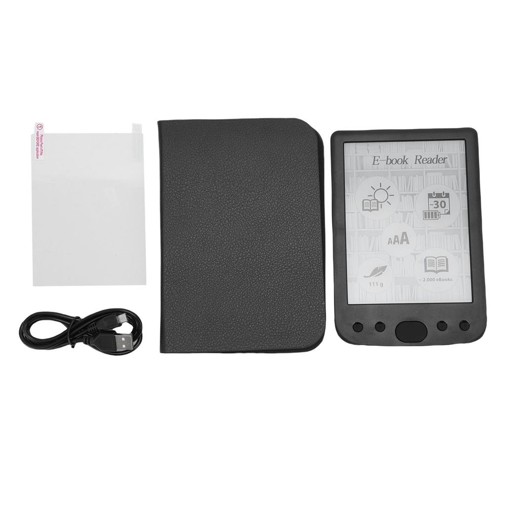 E Reader Eye Friendly 6 Inch 800x600 Touch Screen E Book Reader with Protective Case 2500mAh Battery Support Up To 32G