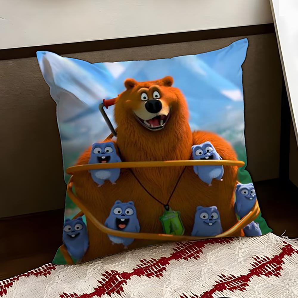 GGrizzly And LLemmings Cushion Cover Reversible Soft Durable Pillow Cover Home Car MultiScene Use for Daily Comfort