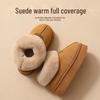Winter Indoor Plush Cotton Slippers: Thick-Soled, Non-Slip, Warm, Unisex Heel-Covering Design