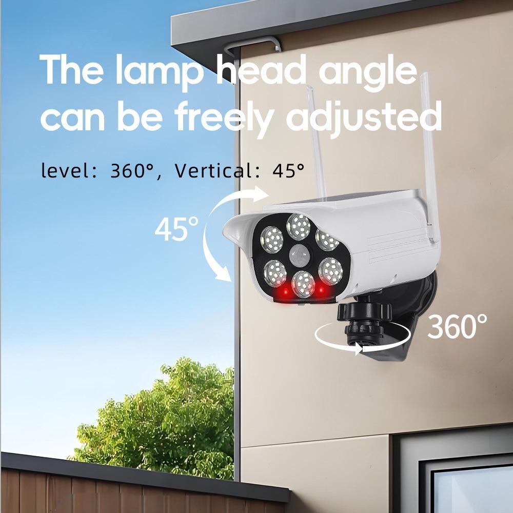 Solar magnetic monitoring light LED anti-theft wireless simulation human body induction camera wall lamp lighting street lamp
