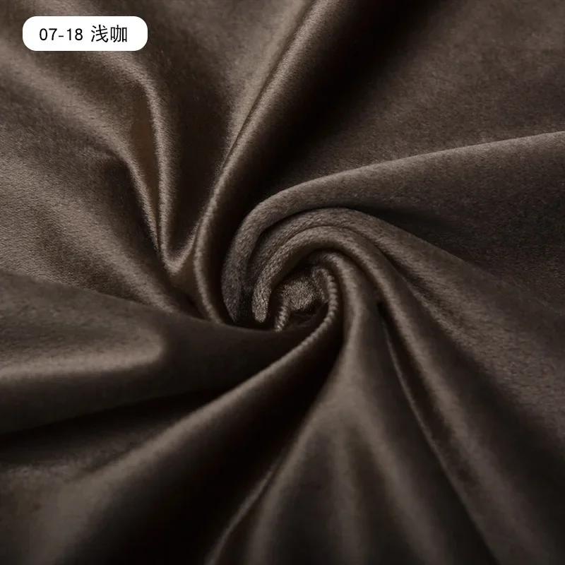 High Quality Thickend Velvet Fabric Soft By The Meter for Sofa Covers Pillowcases Curtain Sewing Velour Cloth Anti-wrinkle Blue