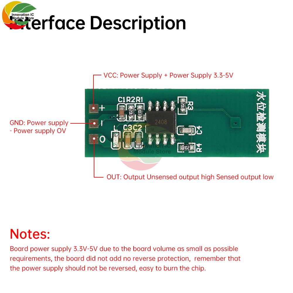 M03 M04 Water Level Detection Module PCB Board Sensor Green Non-contact Level Touch Switch Liquid Sensor