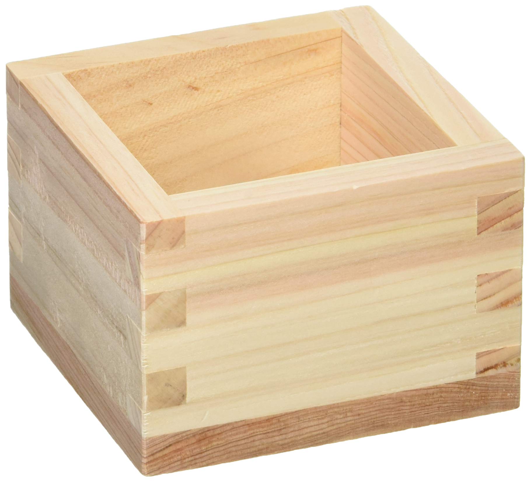 Koyanagi Sangyo Domestic Natural Wood Masu 64002 5-Shaku (Sake Cup) белый