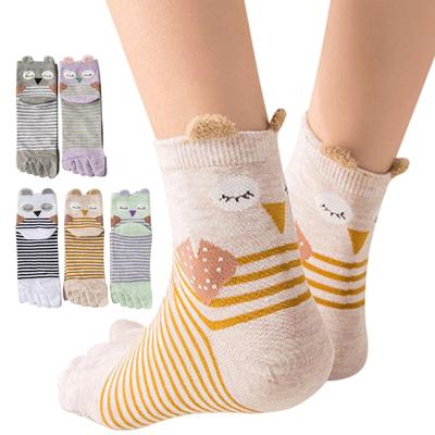 5 Toe Hard To Take 5 Toe Odor One Size Fits Medium Length of 5 Pairs In 5 [MgDa] Socks, Women's, Off, Socks, Breathable, Resistant, Most, (D Owl/Set