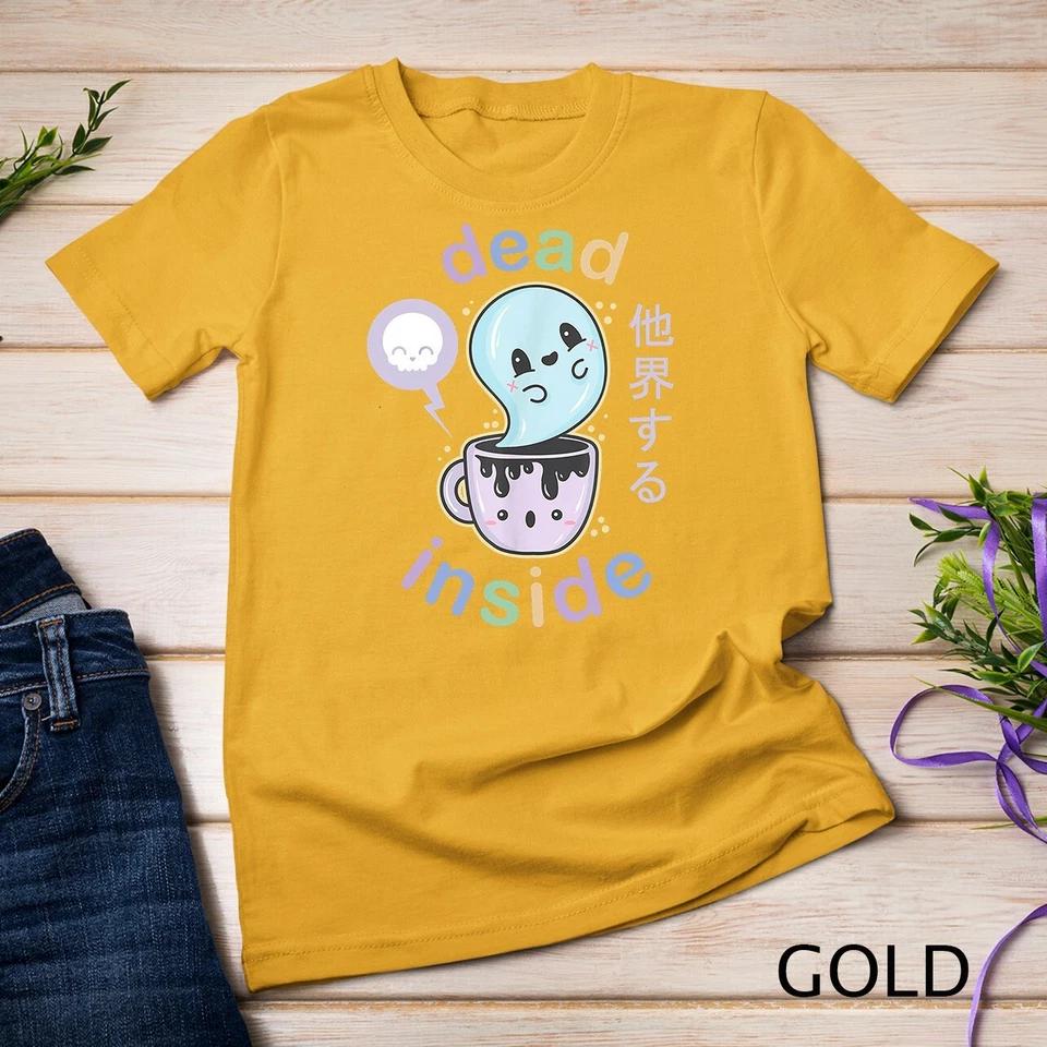 Pastel Goth Dead Inside Coffee T Shirt - Creepy Kawaii Gift Unisex T-shirt 3 S