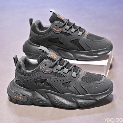Spring New Lightweight Breathable Men's Shoes Trendy Versatile Inner Height Increasing Shoe Anti Slip Sports Leisure Sneakers