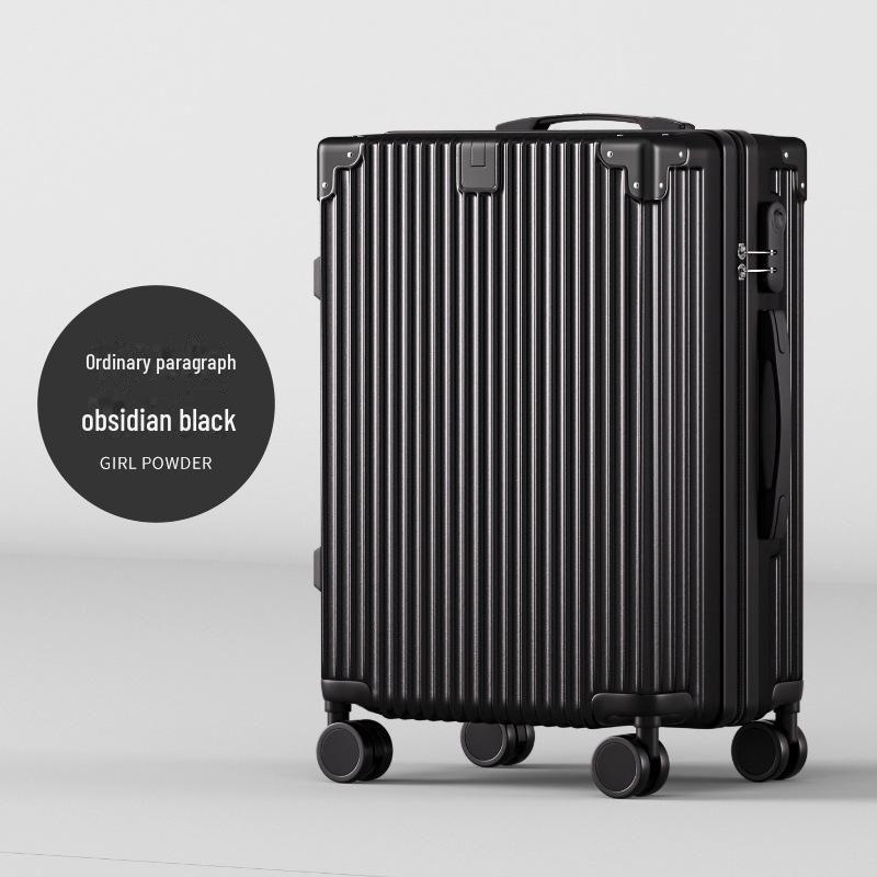 2024 New Multifunctional Luggage: 20-Inch Travel Suitcase & 24-Inch Trolley Case with Lock, Leather Finish, Unisex Design