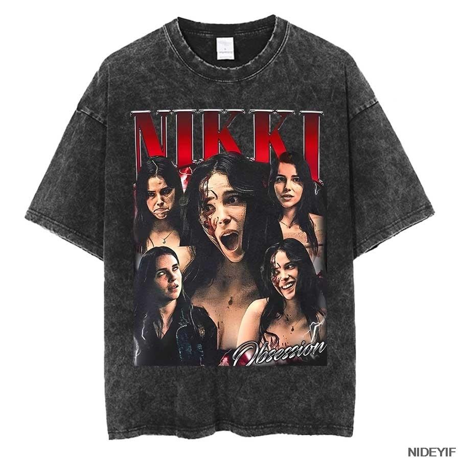 Obsession Movie Hooror Oversized T Shirt 100 Cotton Vintage Washed Tshirt for Men Women Hiphop Streetwear OBS3