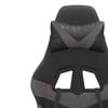 Gaming Chair Swivel Black and Gray Artificial Leather