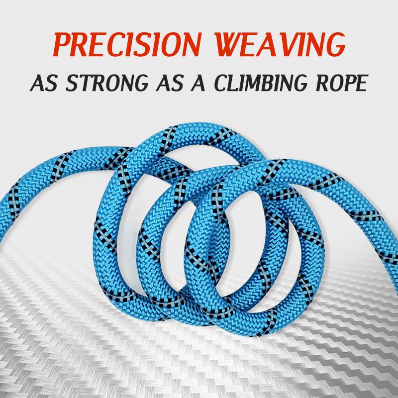 Reflective Pet Dog Nylon Leash Hands-Free Freedom For Hiking Walking Running Adjust Crossbody Bungee Leash With Shock Absorption