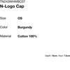 ThIs Is Never That N Logo Kappe burguNdy