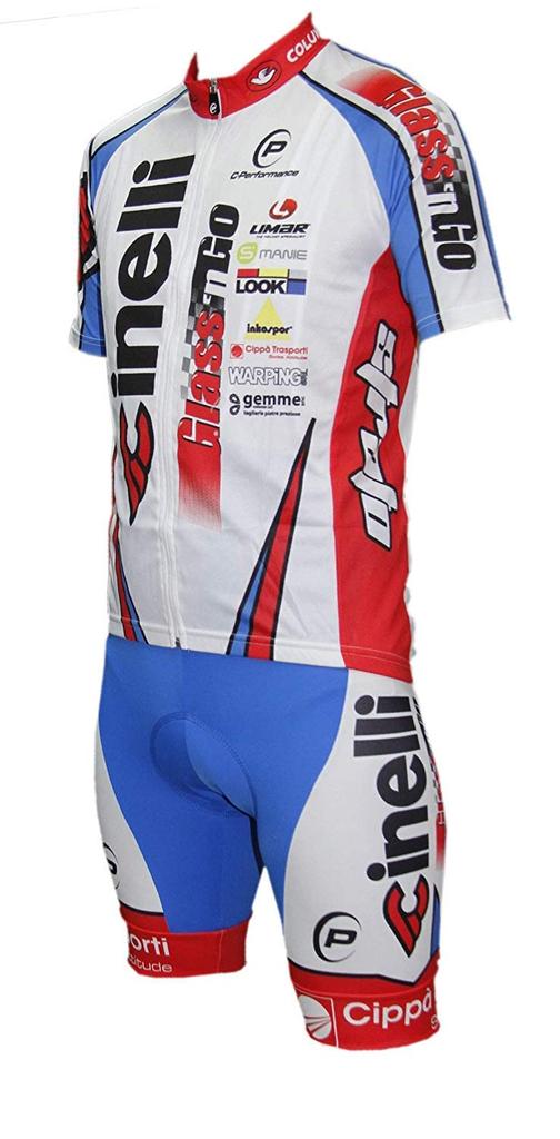 Cinelli Glassn GO Cycling Jersey and Bib Shorts Set for Road Bikes and Size M MTB, (605047200022)