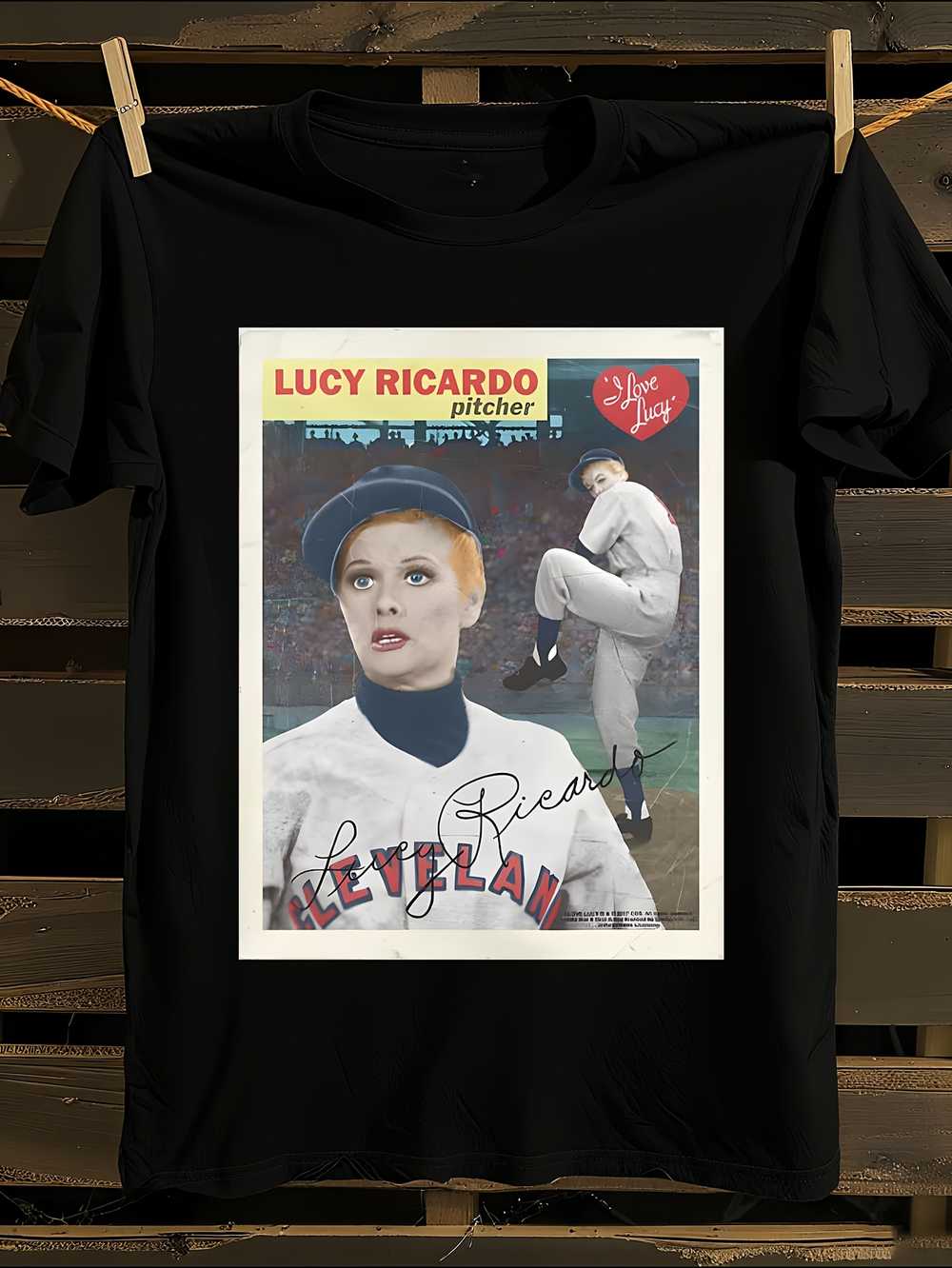 

I Love Lucy TV Show T-Shirt Mens Tshirt Womens Tshirts with Letters Print Short Sleeves T-Shirt Casual Street Tee Shirt Top M